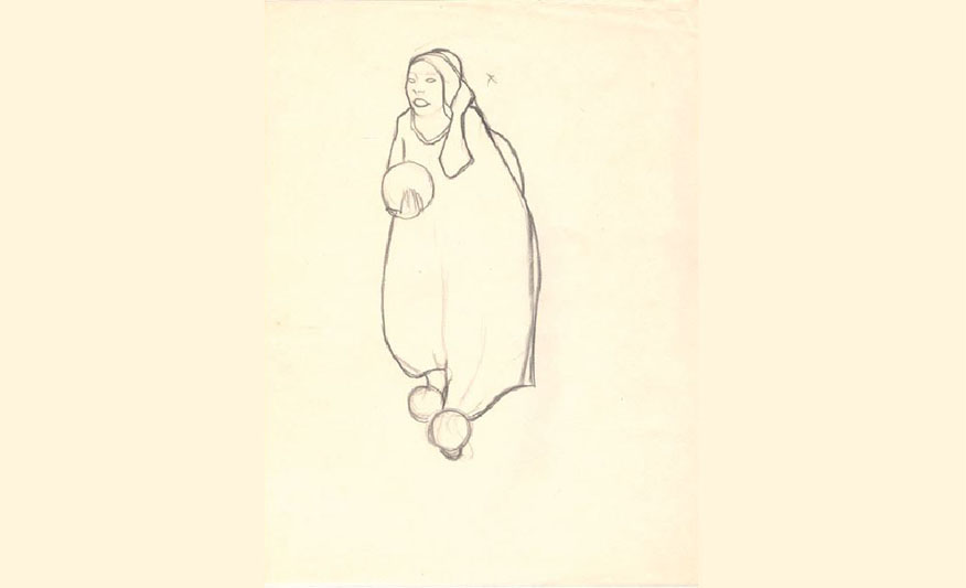 boceto de una guajira